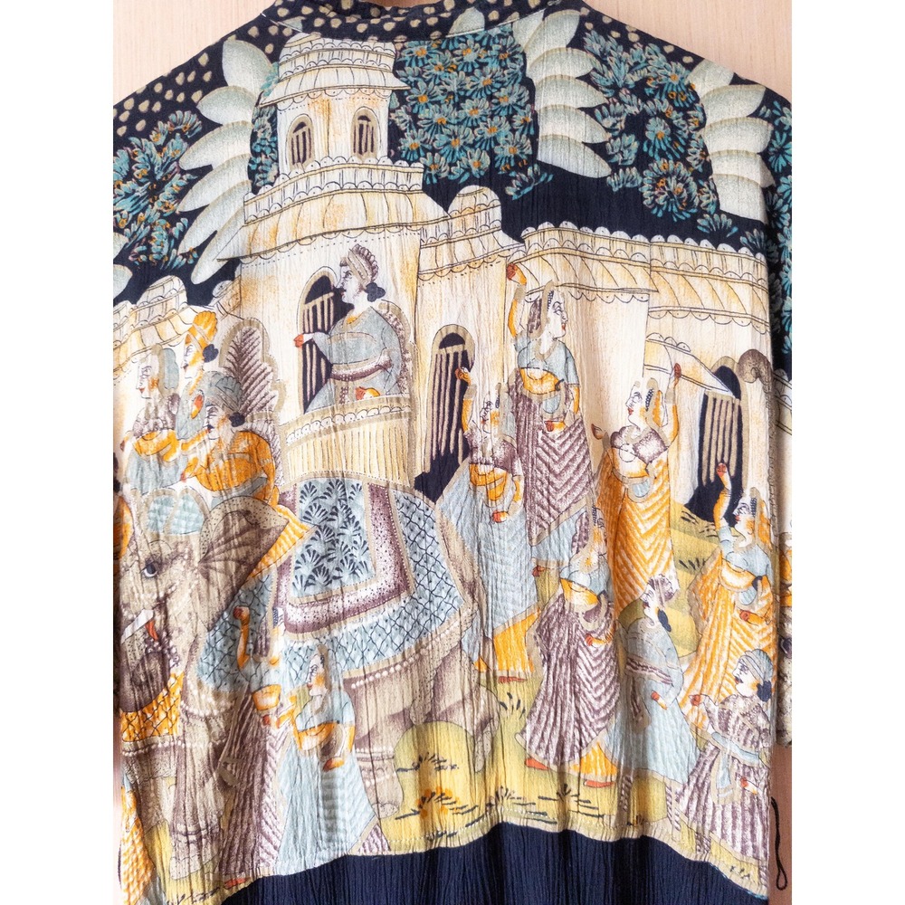 Vtg Casual Corner Scene Printed Romper - Picture 5 of 9